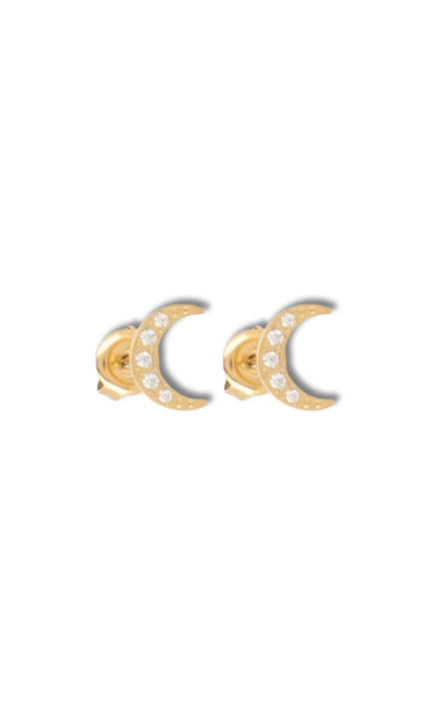 øreringe   Berlin Mini Moon   Gold Colour fra Smykkeli Copenhagen