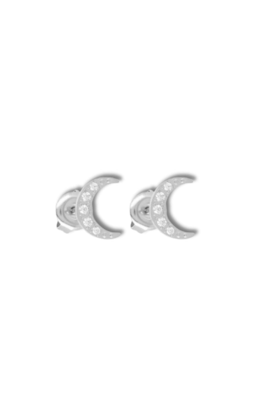 øreringe   Berlin Mini Moon   Silver Colour fra Smykkeli Copenhagen
