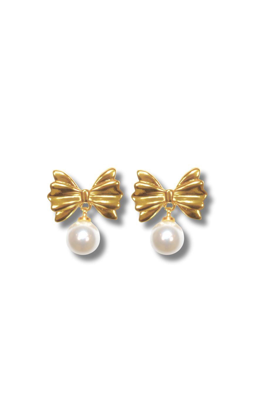øreringe   Christina Bow   Gold Colour fra Smykkeli Copenhagen