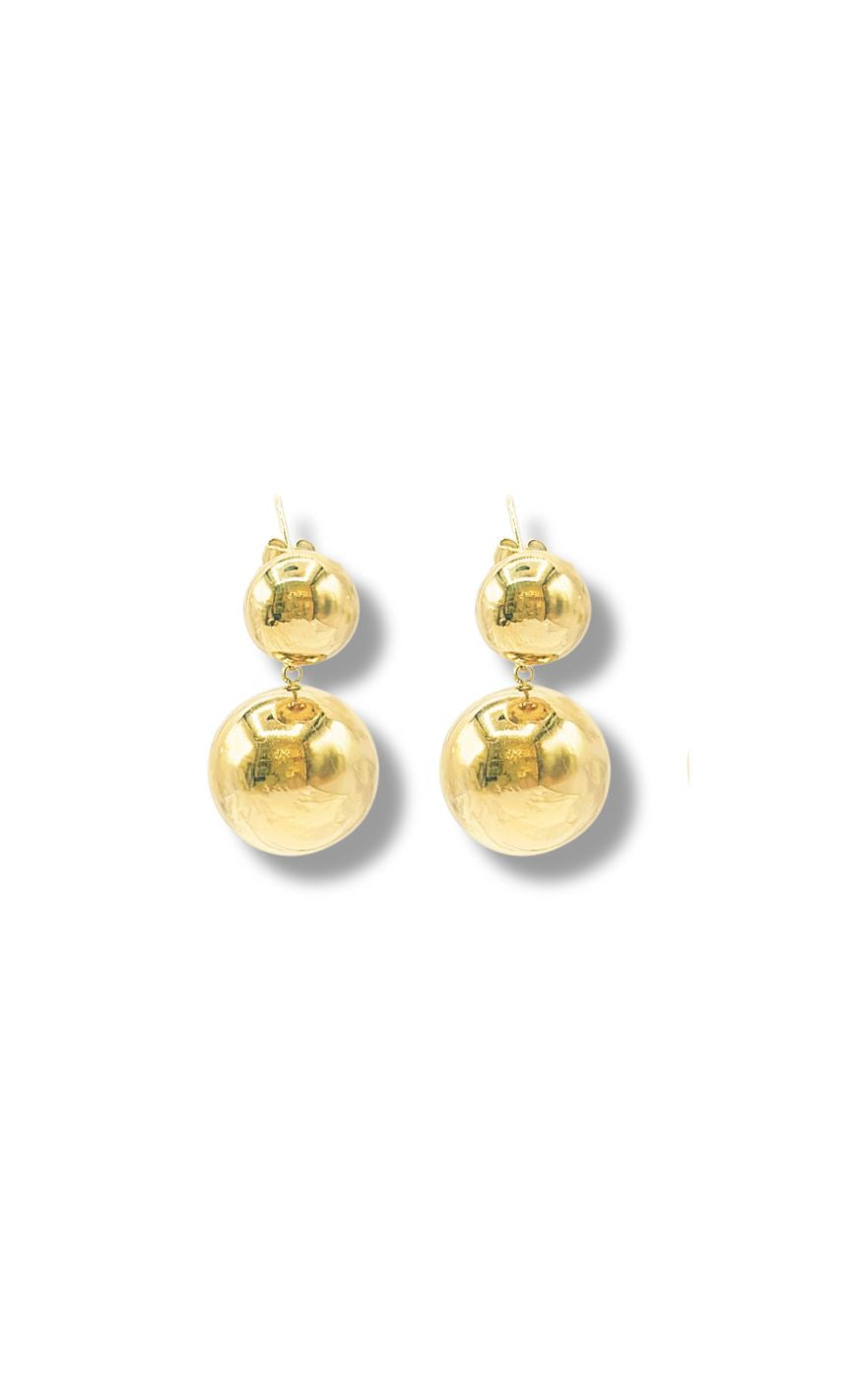 øreringe   Drop Ball   Gold Colour fra Smykkeli Copenhagen