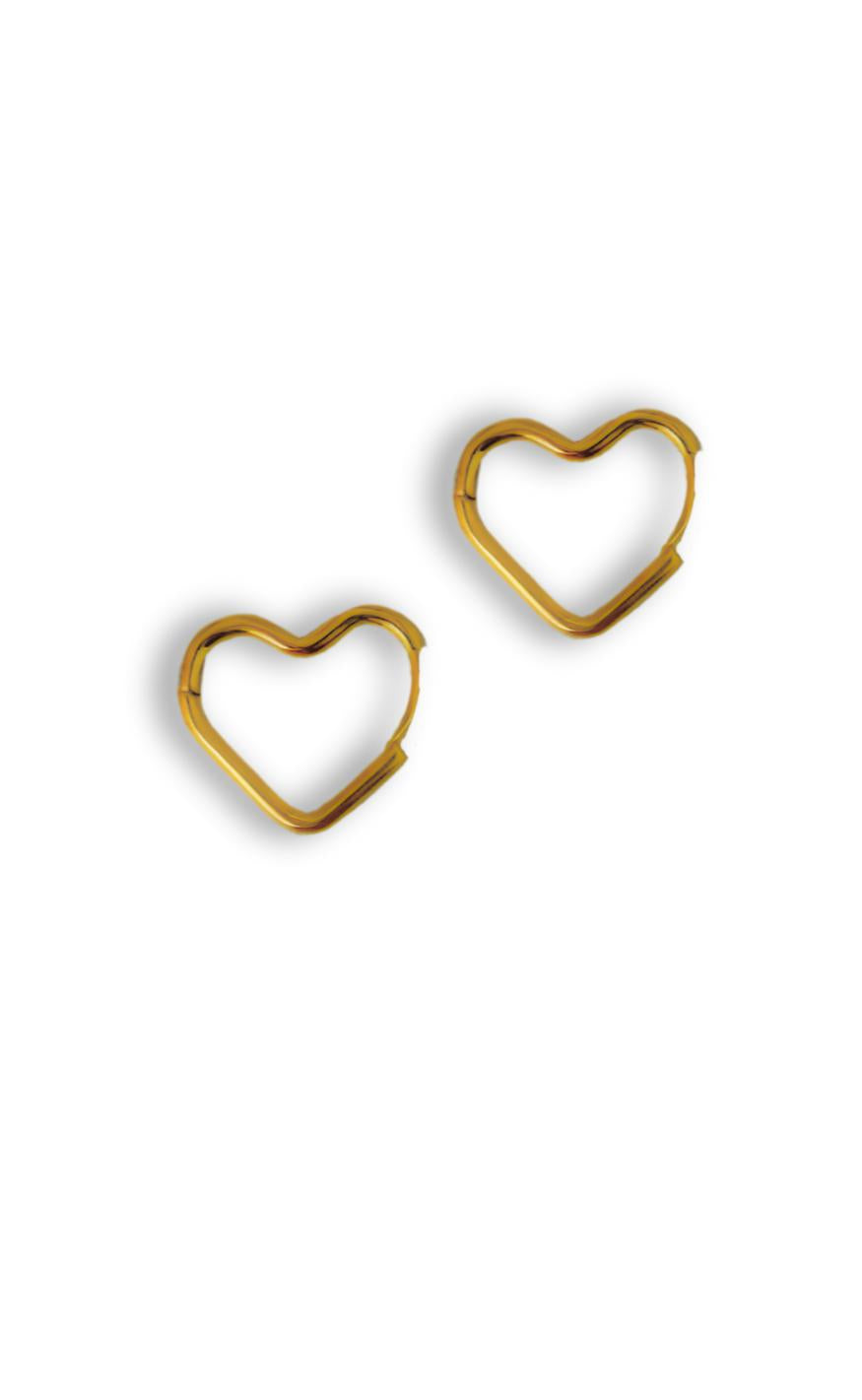 øreringe   Hisa Heart Hoops   Gold Colour fra Smykkeli Copenhagen
