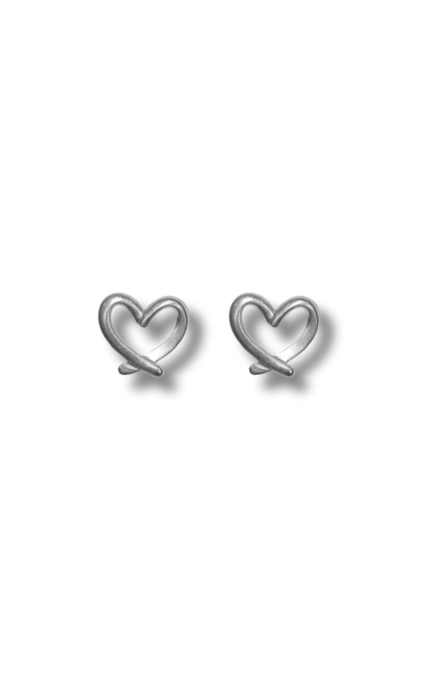 øreringe   Hollywood Heart   Silver Colour fra Smykkeli Copenhagen