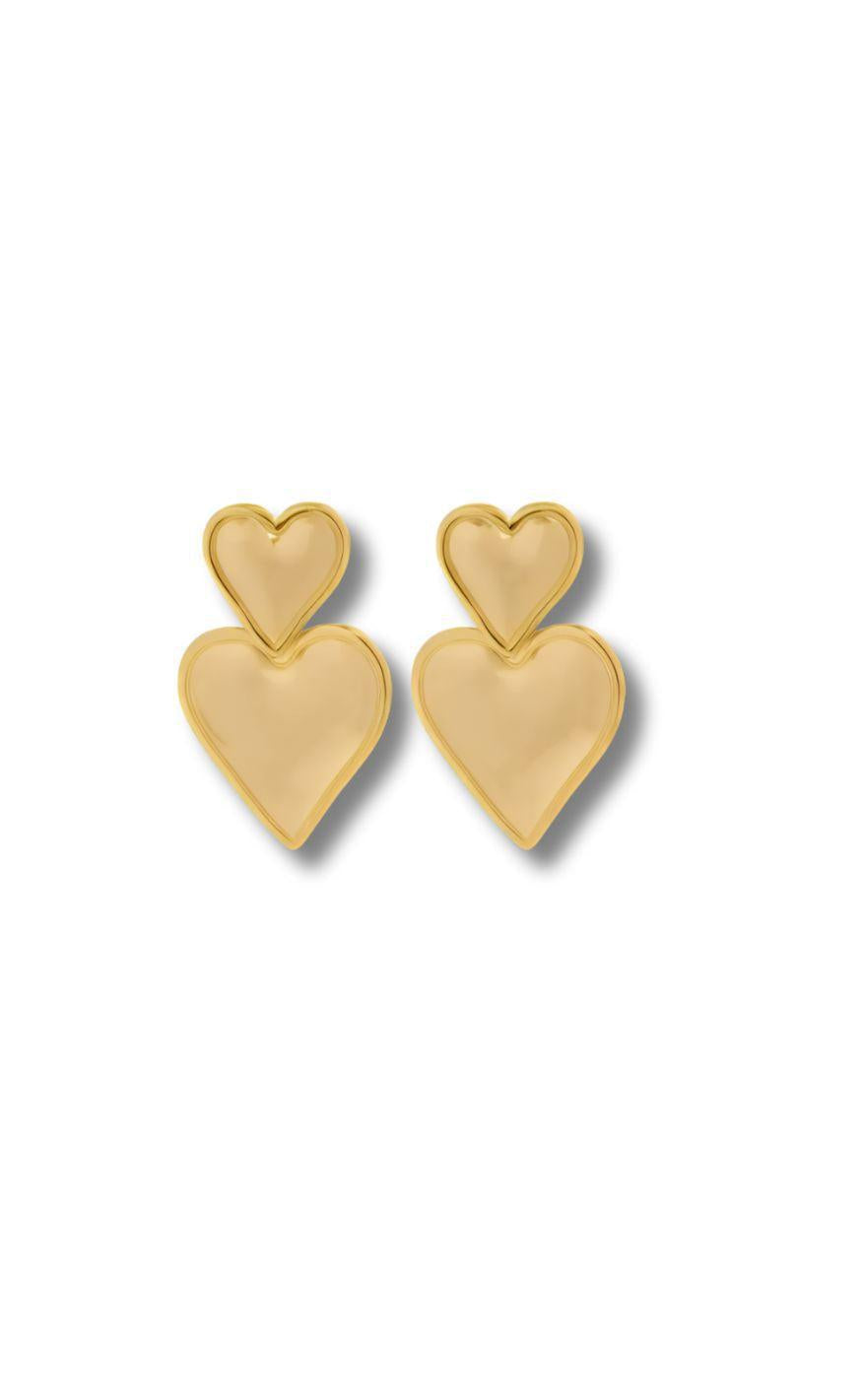 øreringe   Marseille Heart   Gold Colour fra Smykkeli Copenhagen