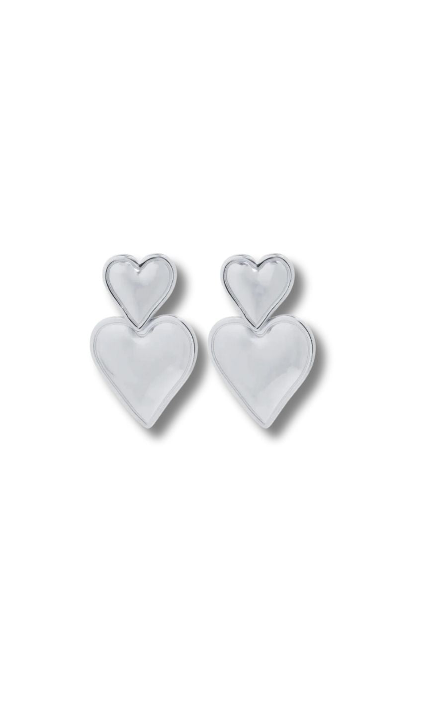 øreringe   Marseille Heart   Silver Colour fra Smykkeli Copenhagen
