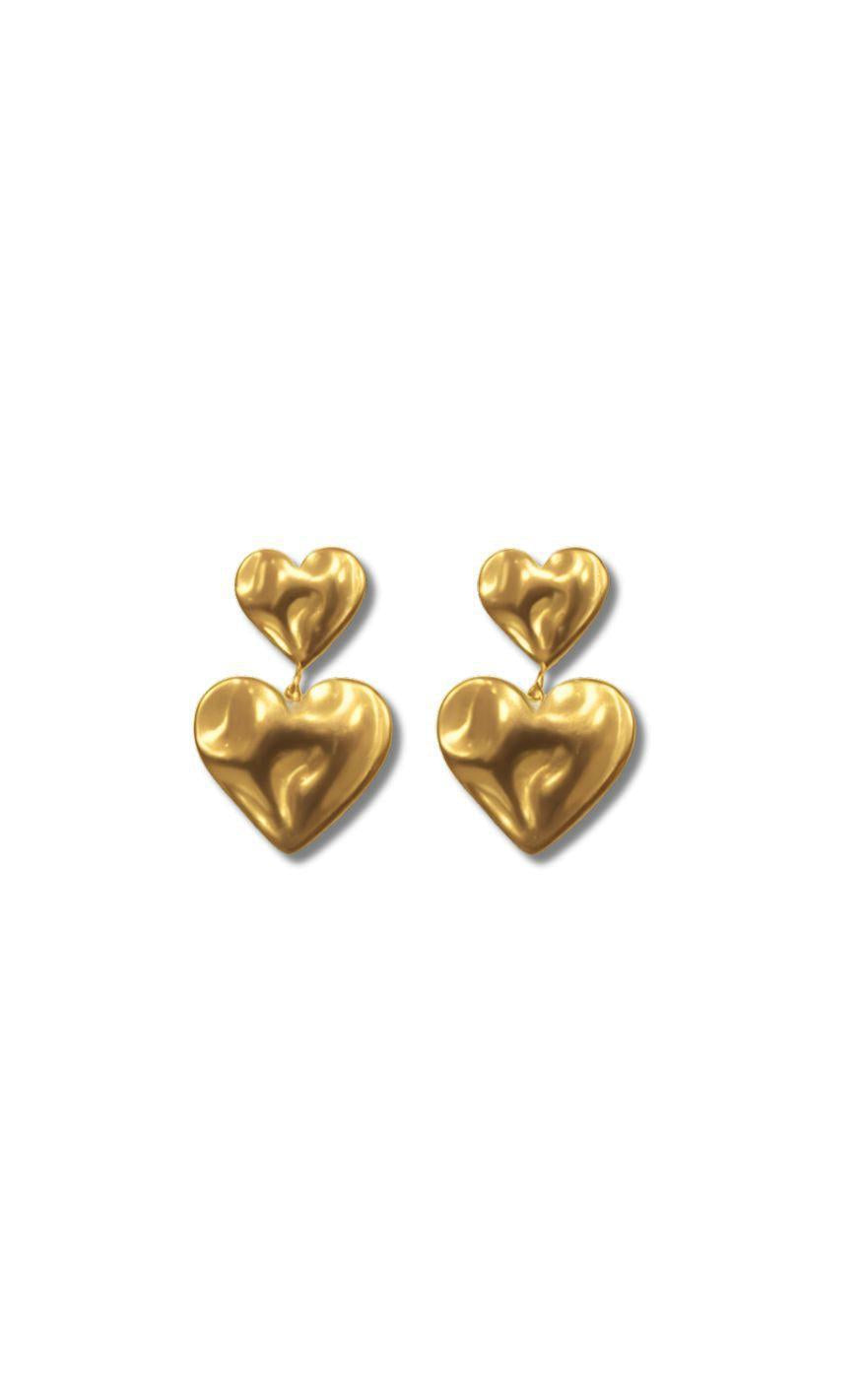 øreringe   Odessa Heart   Gold Colour fra Smykkeli Copenhagen