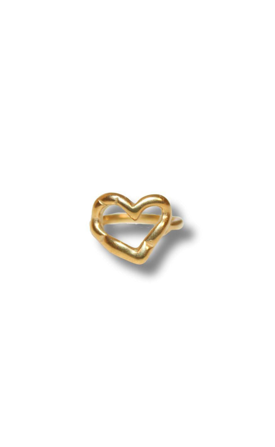 Ring   Big Heart   Gold Colour fra Smykkeli Copenhagen