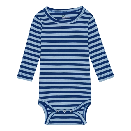 Stribet Rib Body Kobolt Blå & Baby Blå fra Birkholm