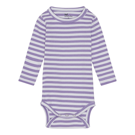 Stribet Rib Body Perfekt Hvid & Pastel Lilla fra Birkholm
