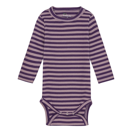 Stribet Rib Body Due Lilla & Vindrue Lilla fra Birkholm