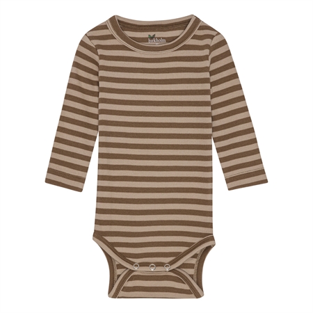Stribet Rib Body Teak Brun & Kashmir Brun fra Birkholm