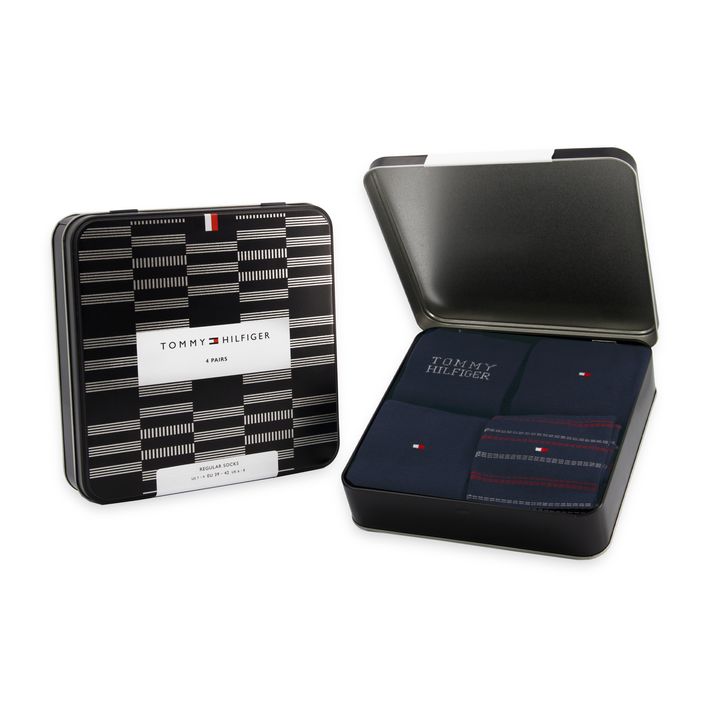 Th Men Sock 4p Tin Giftbox Tommy fra Tommy Hilfiger