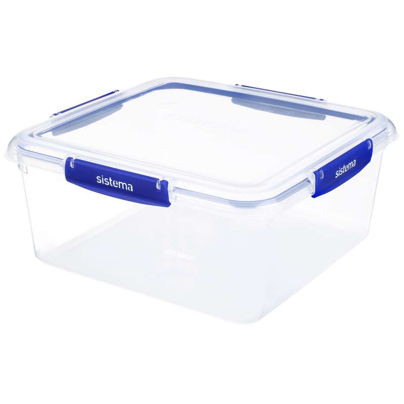 Madopbevaring   Klip It Plus   Square   5.5l   Blå fra Sistema