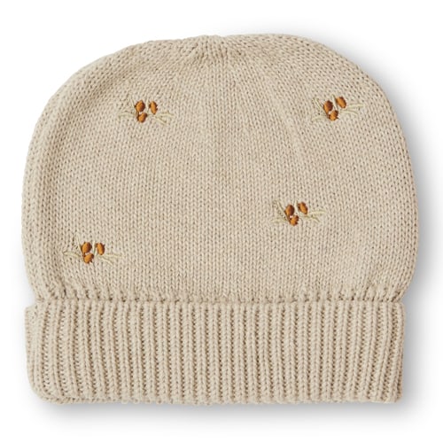 Haricotte Strikket Beanie   Pistachio Shell Melange   2 6y fra That's Mine