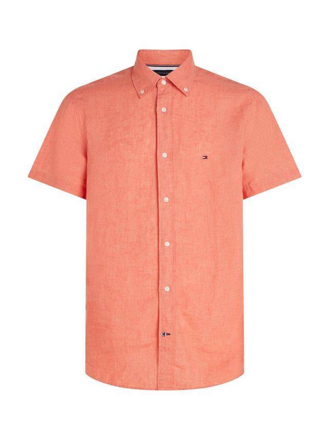 Pigment Dyed Linen Rf Shirt S S fra Tommy Hilfiger