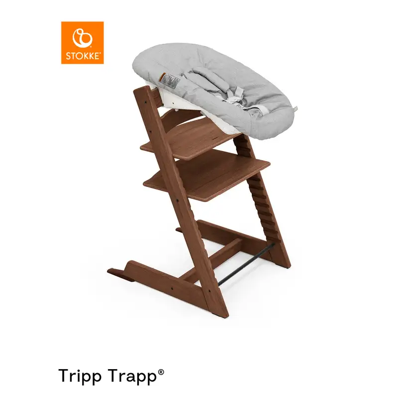 Tripp Trapp Eg + Newborn Set   Oak Warm Brown   Grey fra Stokke