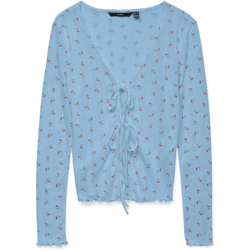 Dame Cardigan Vmmarie   Airy Blue Cherry fra Vero Moda