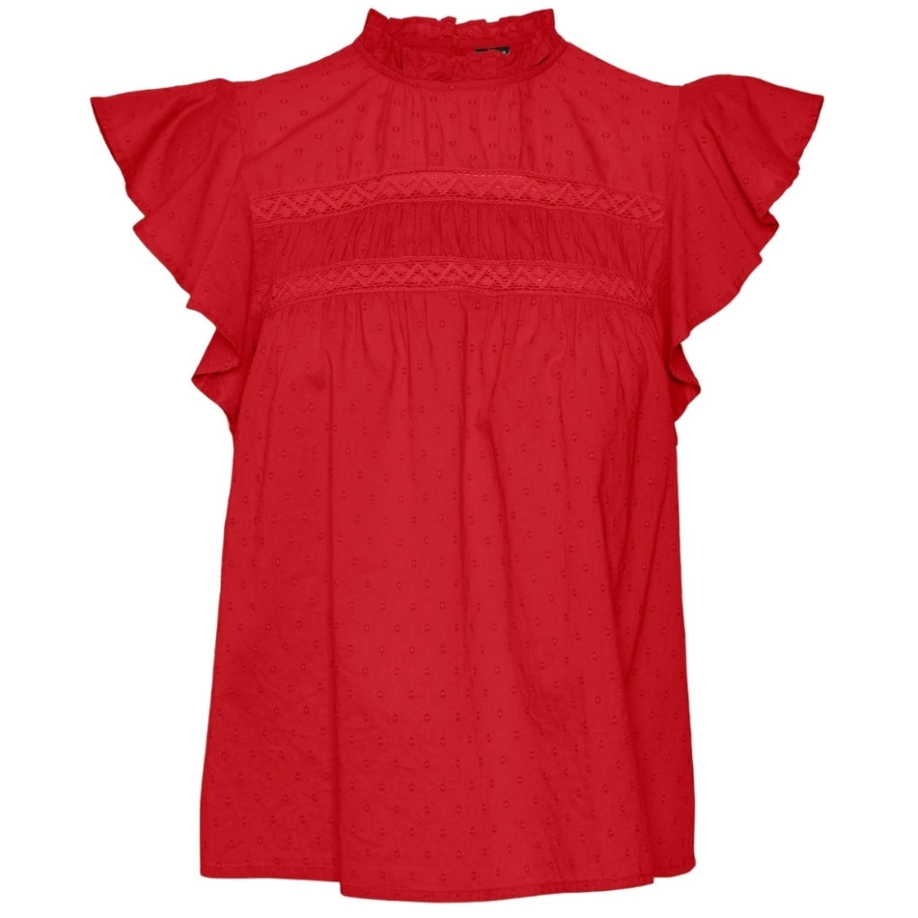Dame Bluse Vmtrine High Risk Red fra Vero Moda