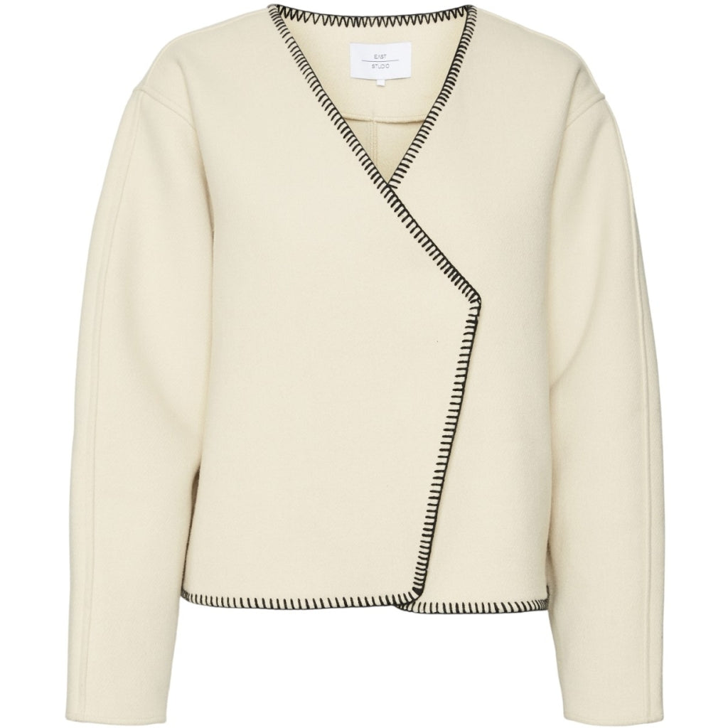 Dame Cardigan Vmlenna   Birch Black Stitch fra Vero Moda