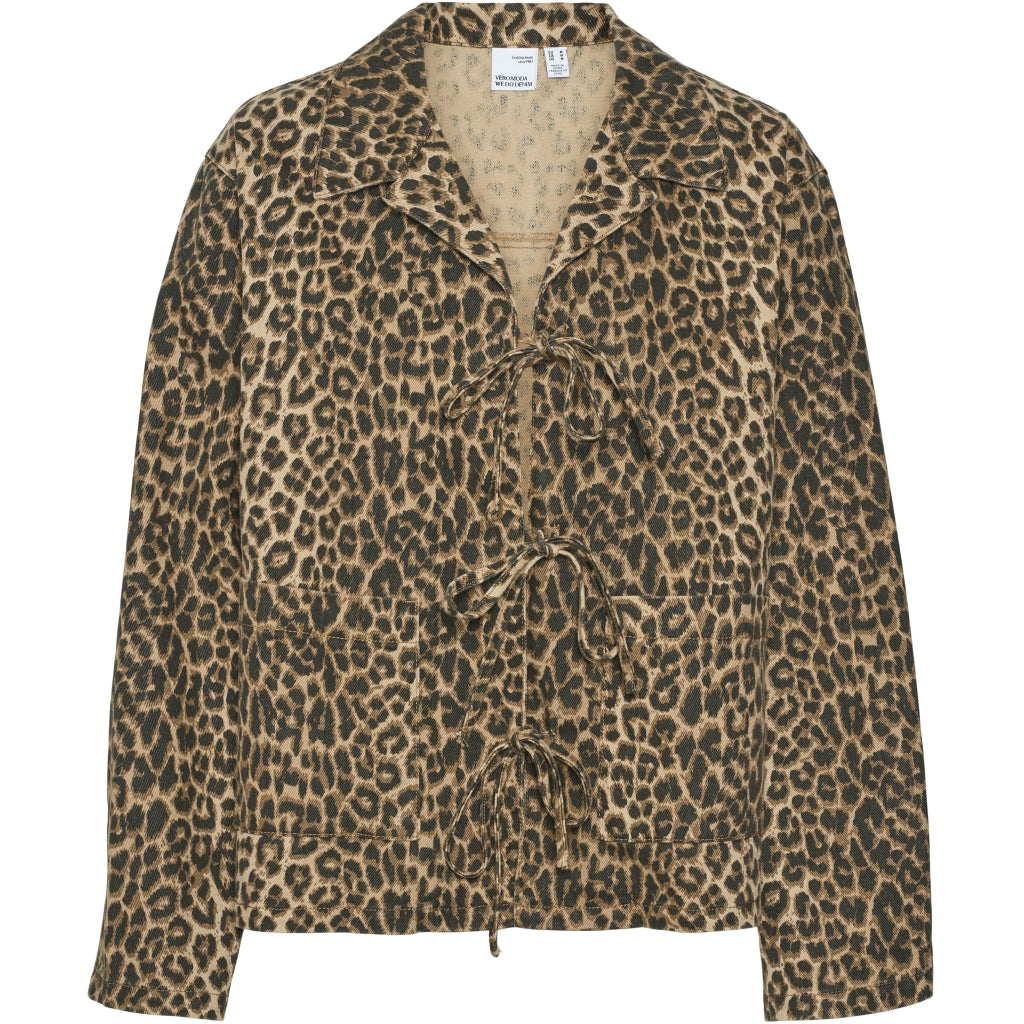 Dame Jakke Vmkirby   Silver Mink Leopard fra Vero Moda