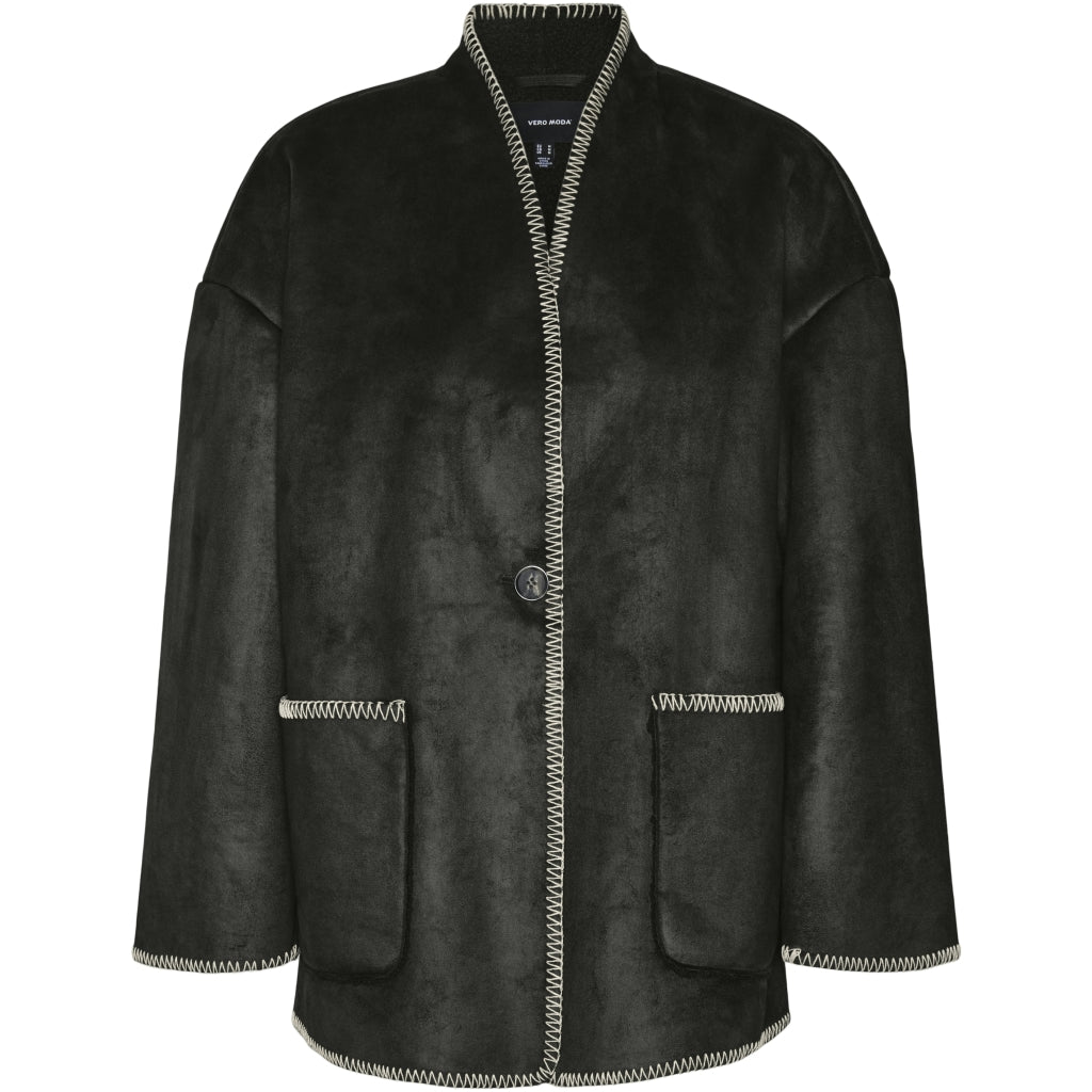 Dame Jakke Vmliva   Black White Detail fra Vero Moda