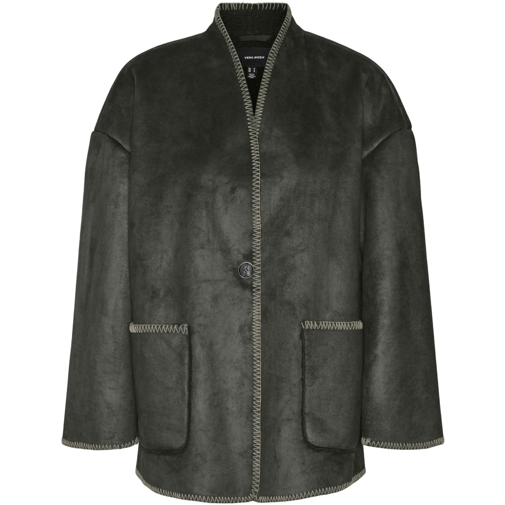 Dame Jakke Vmliva   Peat Oatmeal Detail fra Vero Moda