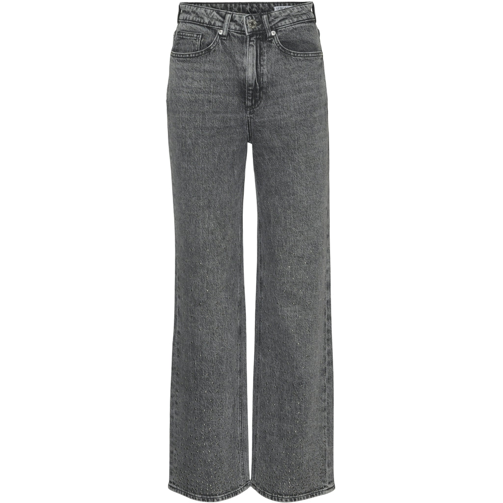 Dame Jeans Vmtessa   Light Grey Denim Studs fra Vero Moda