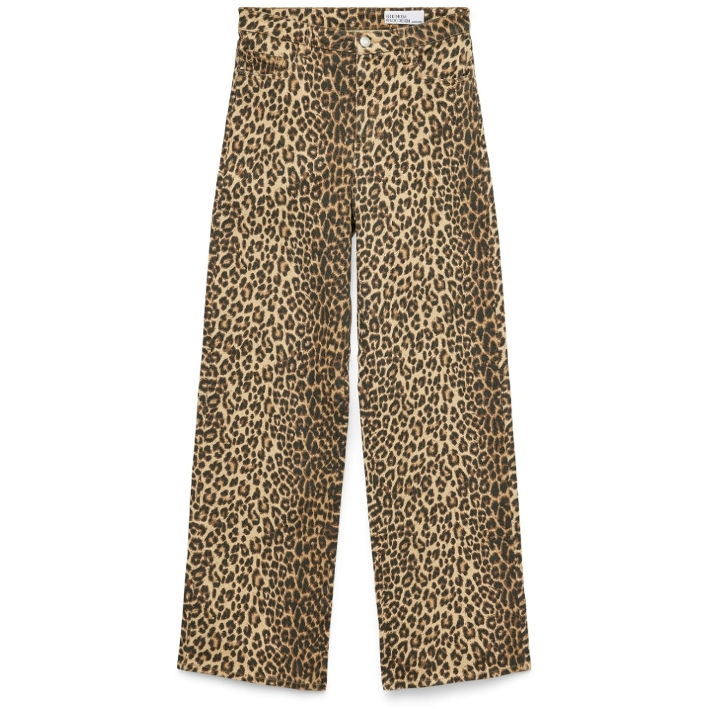 Dame Jeans Vmtessa   Silver Mink Leopard fra Vero Moda