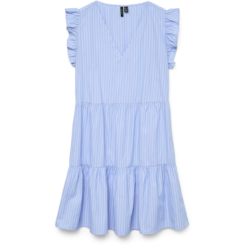 Dame Kjole Vmfanni   Hydrangea Stripe Sana Snow White fra Vero Moda