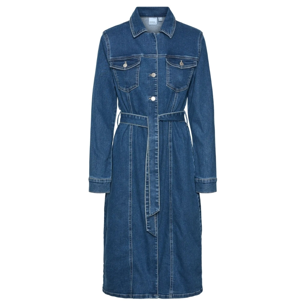 Dame Kjole Vmtelly   Medium Blue Denim fra Vero Moda