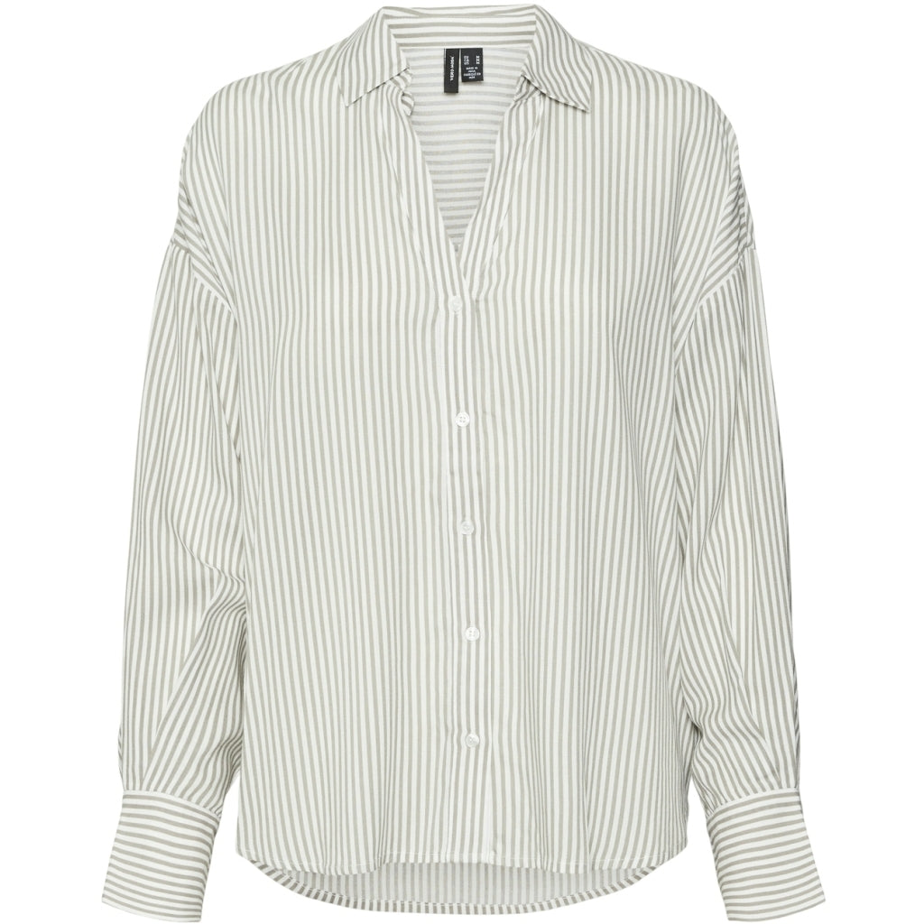 Dame Skjorte Vmbumpy   Snow White Moon Rock fra Vero Moda
