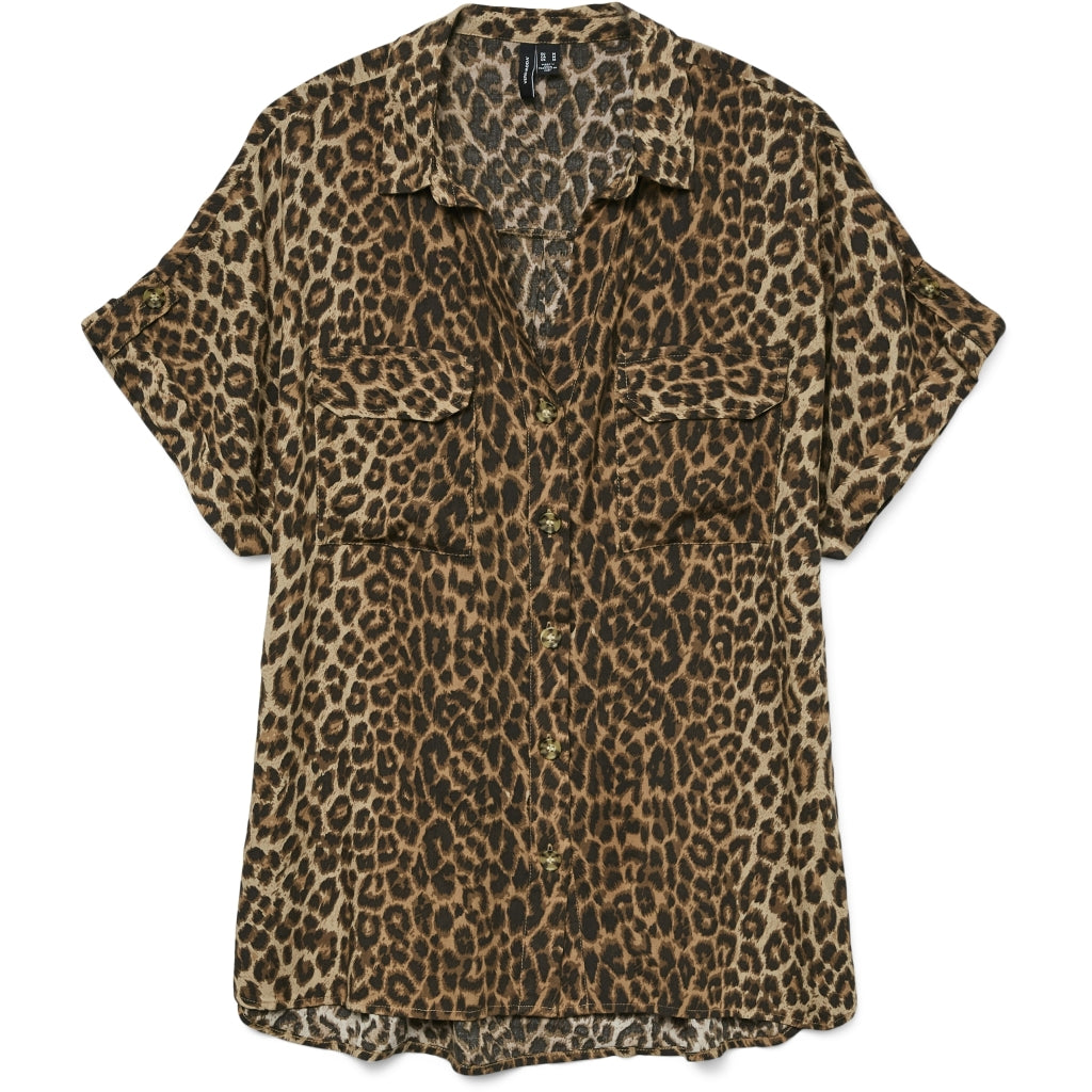 Dame Skjorte Vmbumpy   Silver Mink Leopard fra Vero Moda