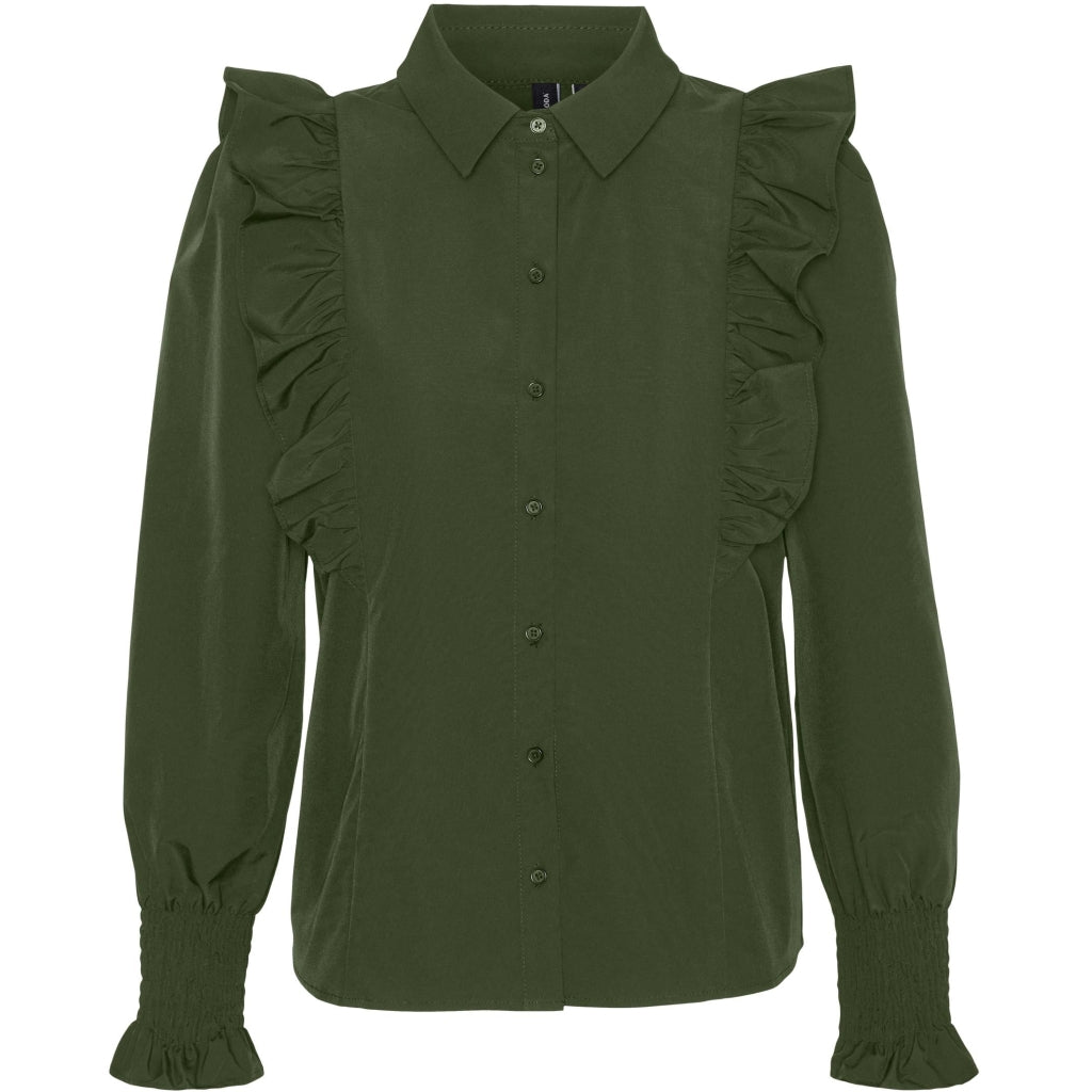 Dame Skjorte Vmmella   Rifle Green fra Vero Moda