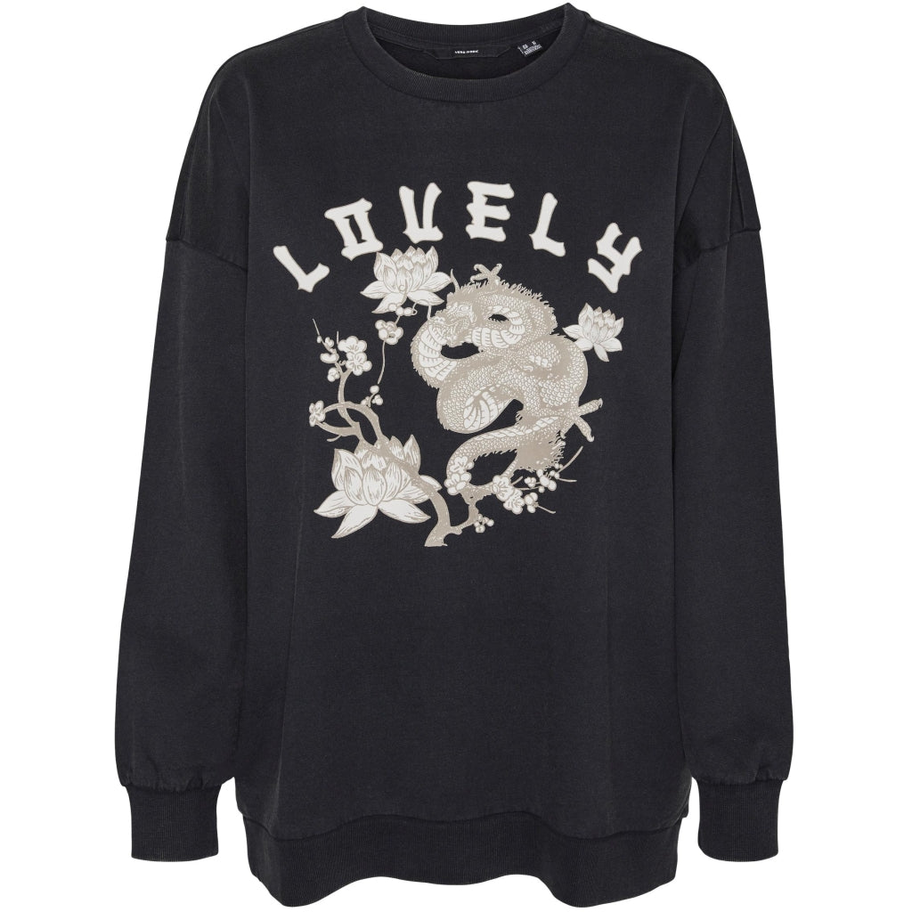 Dame Sweatshirt Vmtanya   Black Lovely fra Vero Moda