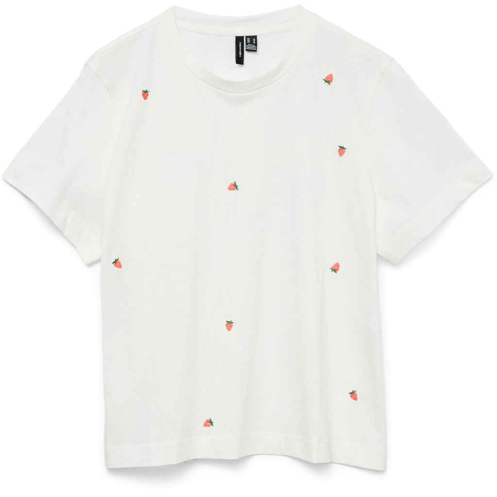 Dame T Shirt Vmsolvei   Snow White Print Strawberrys fra Vero Moda