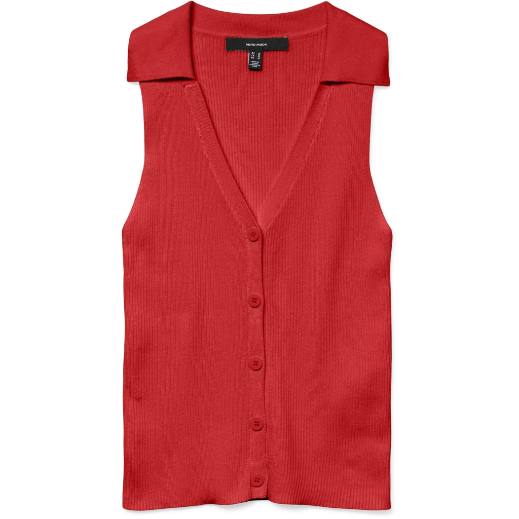 Dame Top Vmwillow   Fiery Red fra Vero Moda