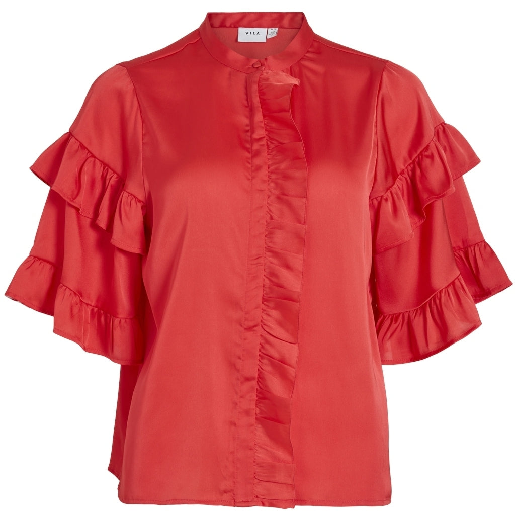 Dame Bluse Vikavas   Poppy Red fra Vila