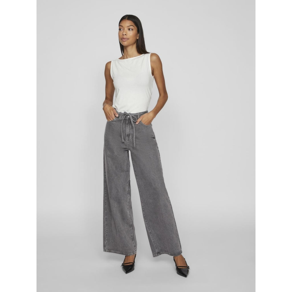 Dame Jeans Vimeans   Grey Denim fra Vila