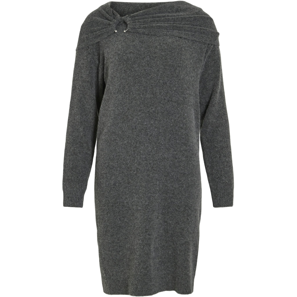 Dame Kjole Vikenya   Dark Grey Melange fra Vila