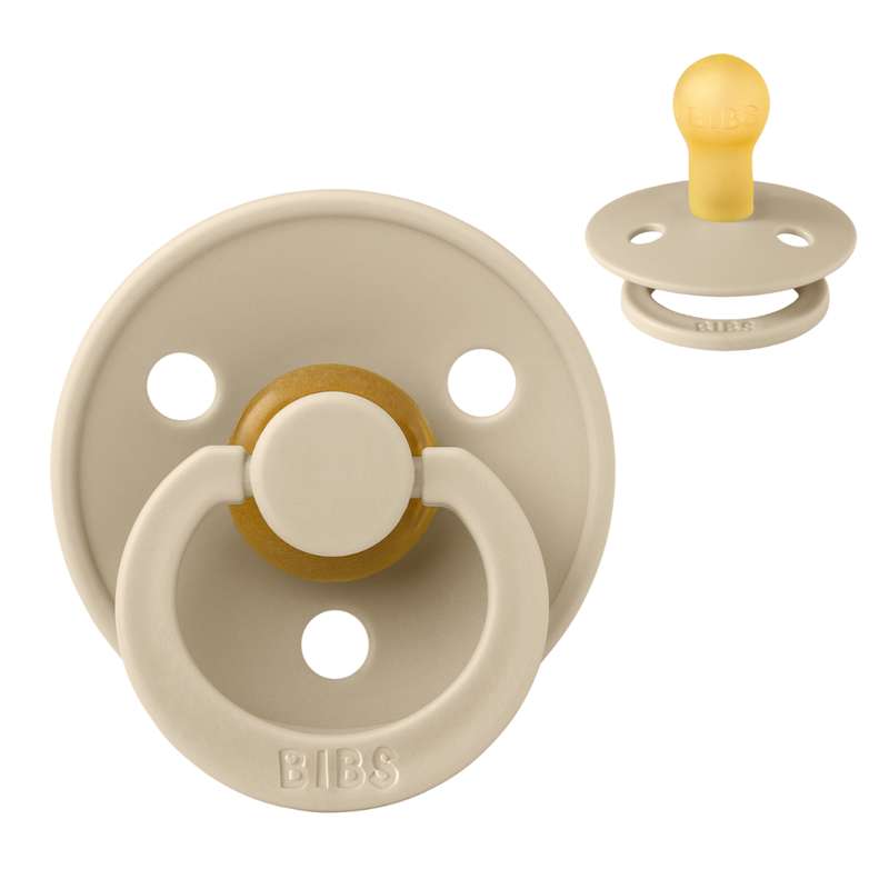 Rund Colour Sut   Str. 1   Naturgummi   Vanilla fra Bibs