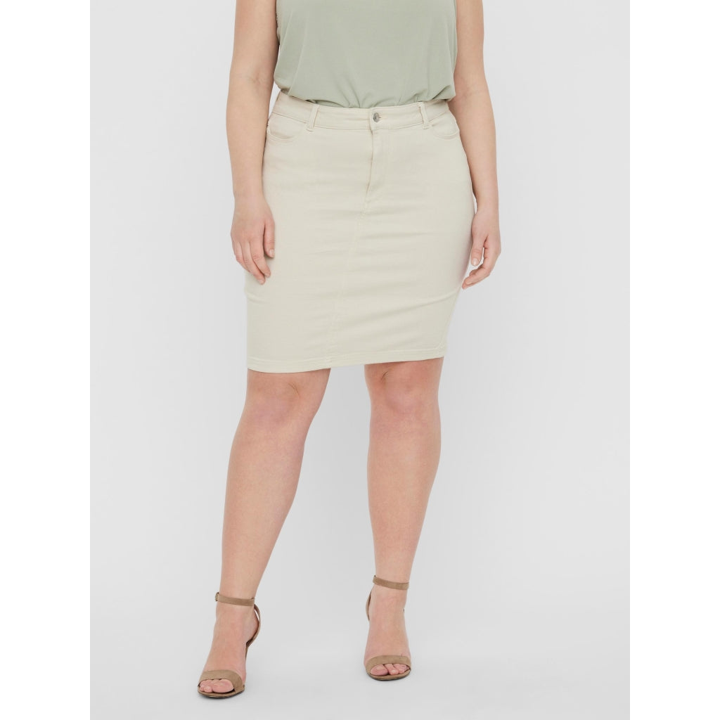 Curve Plussize Dame Nederdel Vmgitta   Birch fra Vero Moda