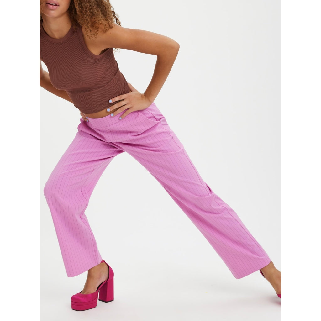 Dame Bukser Vmliscookie   Cyclamen Cocoa Brown fra Vero Moda