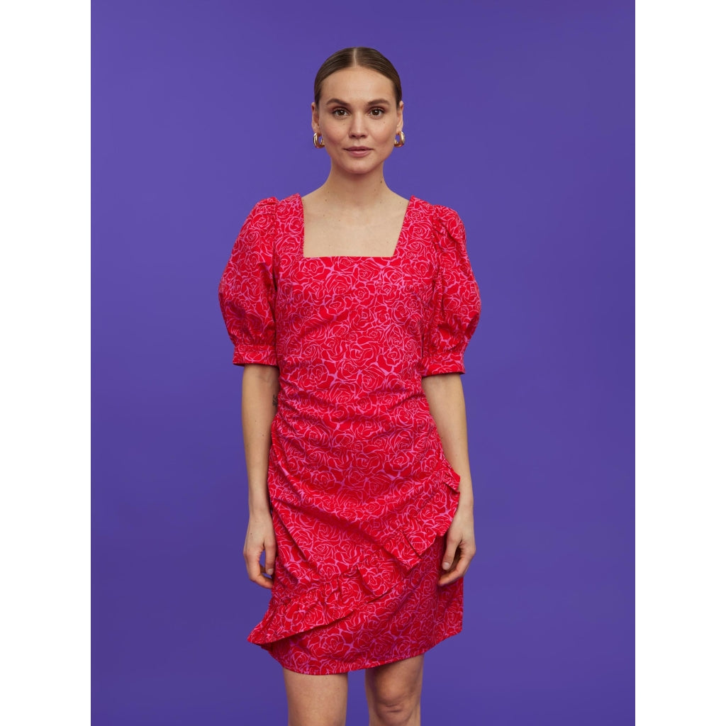 Dame Kjole Vmalaska   Flame Scarlet Flowers fra Vero Moda