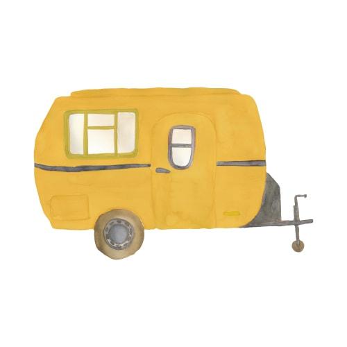 Wallsticker Retro Caravan Multi fra That's Mine