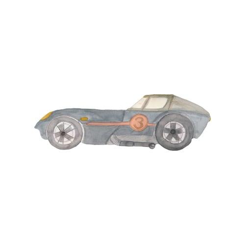 Wallsticker Race Car   Blue fra That's Mine