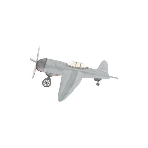 Wallsticker Retro Airplane Blue   Blue fra That's Mine