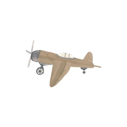 Wallsticker Retro Airplane Brown Brown fra That's Mine