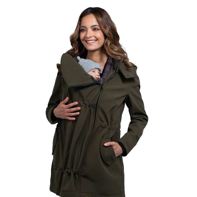 Shell   Graviditets  Og Bærejakke   Camo Green fra Wombat & Co
