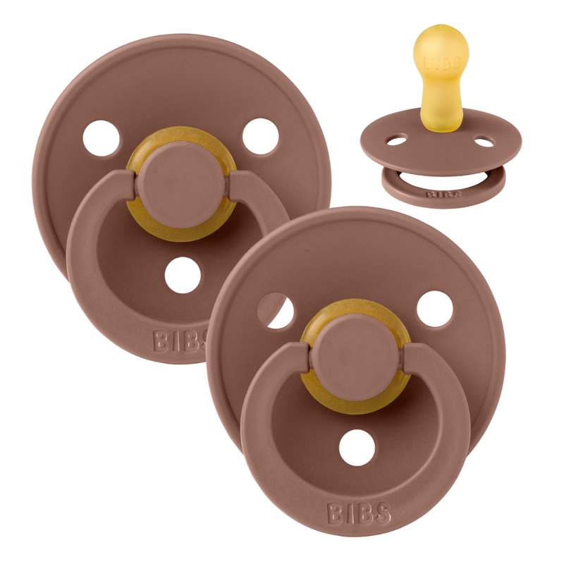 Rund Colour Sut 2 Pak Str. 2 Naturgummi Woodchuck Woodchuck fra Bibs