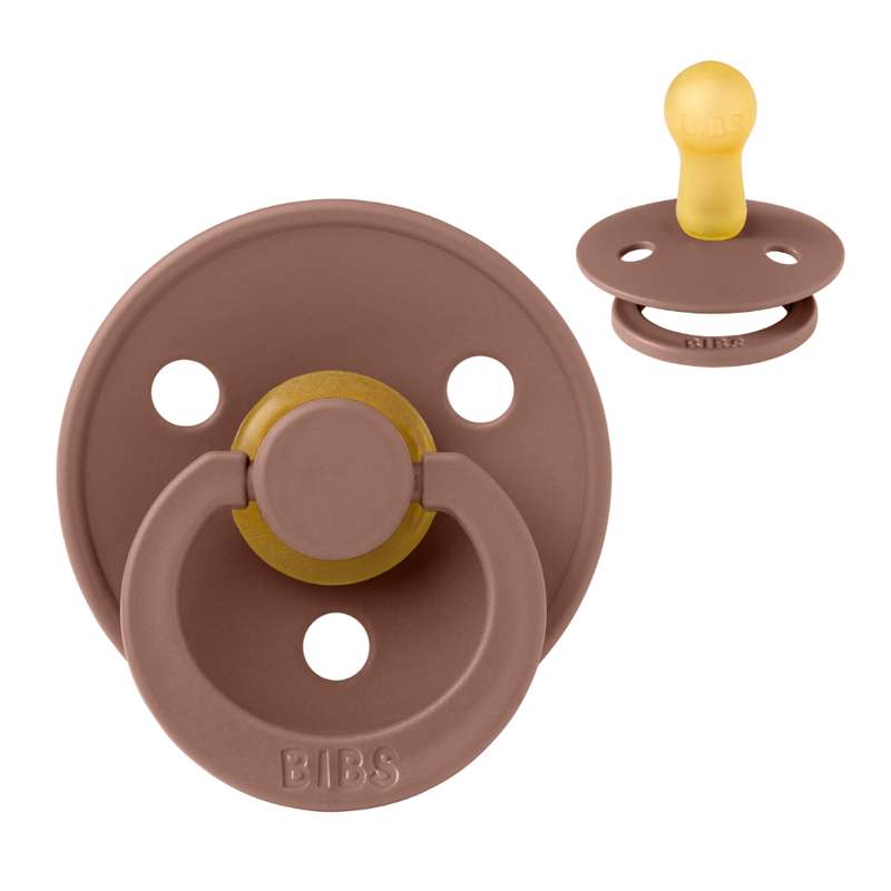 Rund Colour Sut   Str. 2   Naturgummi   Woodchuck fra Bibs