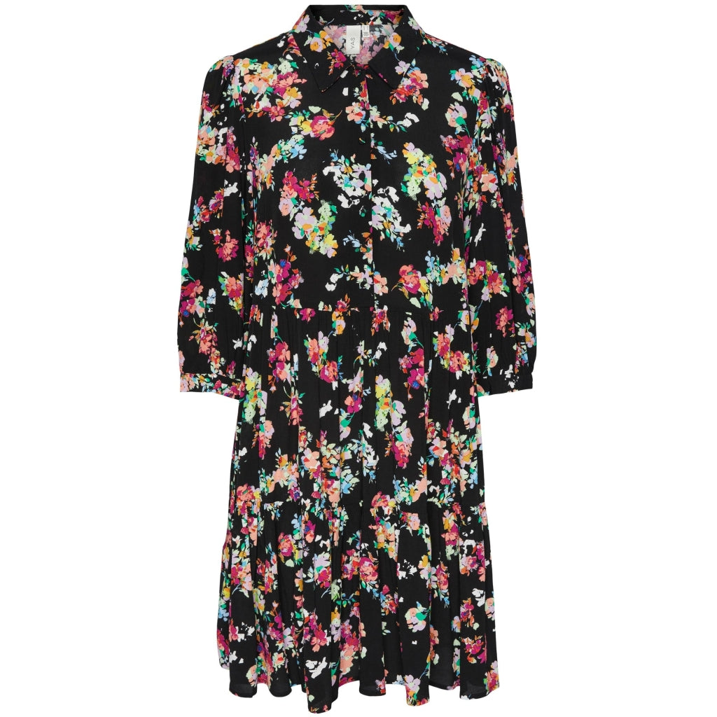 Dame Kjole Yaserika   Black Aloma Print fra Y.a.s